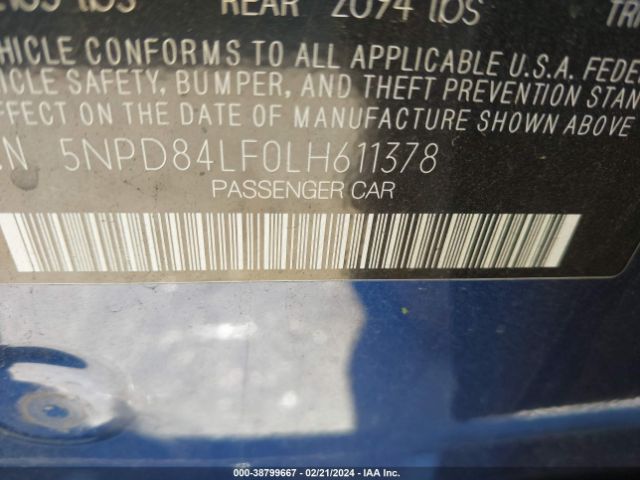 Photo 8 VIN: 5NPD84LF0LH611378 - HYUNDAI ELANTRA 