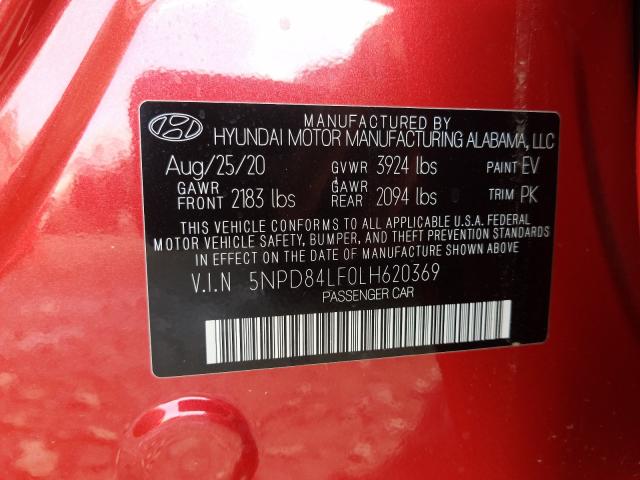 Photo 9 VIN: 5NPD84LF0LH620369 - HYUNDAI ELANTRA SE 