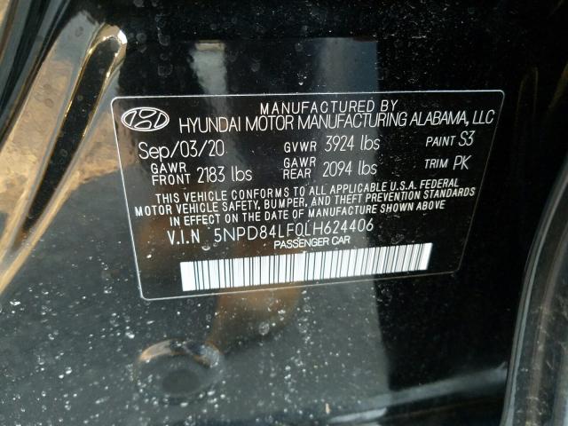 Photo 9 VIN: 5NPD84LF0LH624406 - HYUNDAI ELANTRA SE 