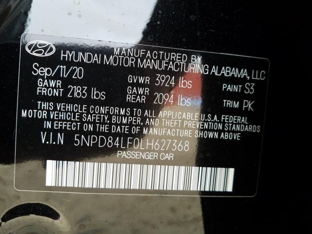 Photo 9 VIN: 5NPD84LF0LH627368 - HYUNDAI ELANTRA SE 