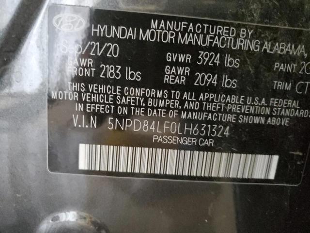 Photo 12 VIN: 5NPD84LF0LH631324 - HYUNDAI ELANTRA SE 