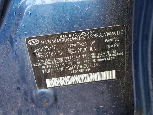 Photo 12 VIN: 5NPD84LF1HH003134 - HYUNDAI ELANTRA 4D 