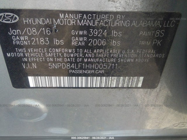 Photo 8 VIN: 5NPD84LF1HH005711 - HYUNDAI ELANTRA 