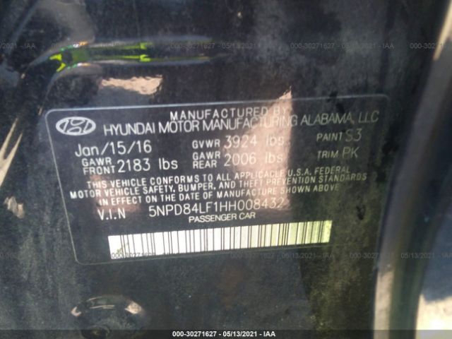 Photo 8 VIN: 5NPD84LF1HH008432 - HYUNDAI ELANTRA 