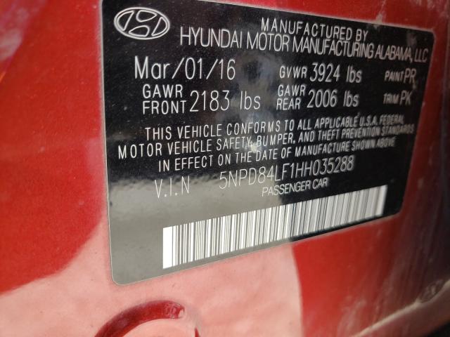 Photo 9 VIN: 5NPD84LF1HH035288 - HYUNDAI ELANTRA 