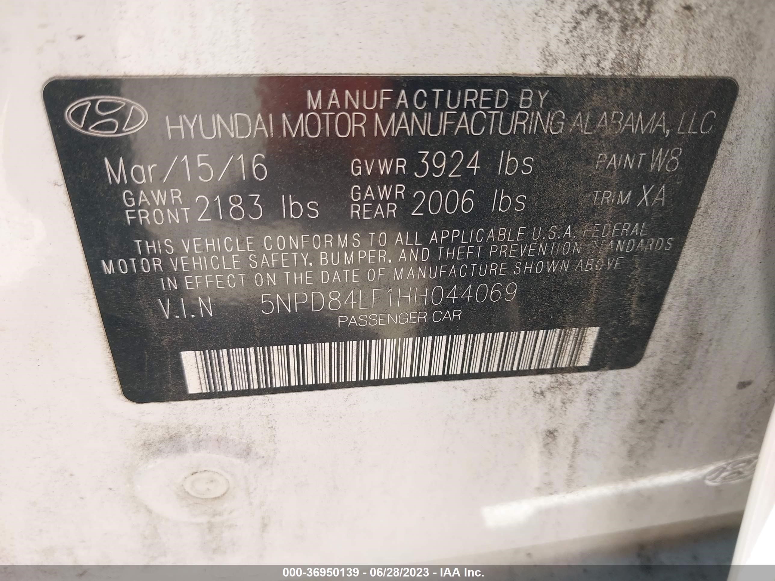 Photo 8 VIN: 5NPD84LF1HH044069 - HYUNDAI ELANTRA 