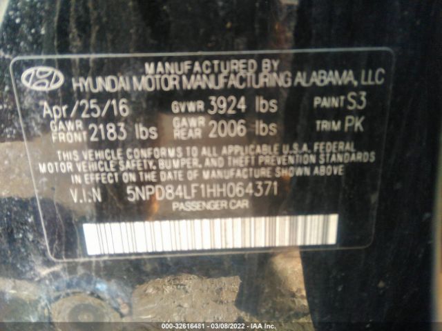 Photo 8 VIN: 5NPD84LF1HH064371 - HYUNDAI ELANTRA 