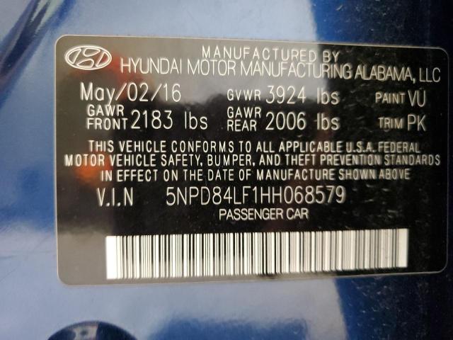 Photo 11 VIN: 5NPD84LF1HH068579 - HYUNDAI ELANTRA LI 