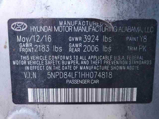 Photo 12 VIN: 5NPD84LF1HH074818 - HYUNDAI ELANTRA SE 