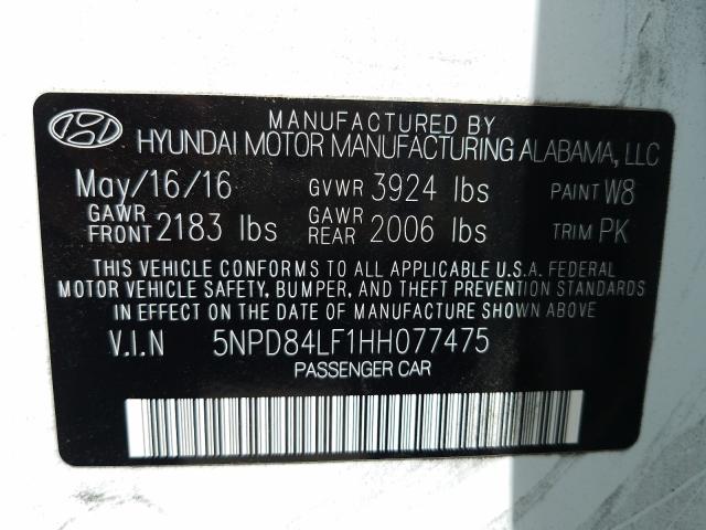 Photo 9 VIN: 5NPD84LF1HH077475 - HYUNDAI ELANTRA 