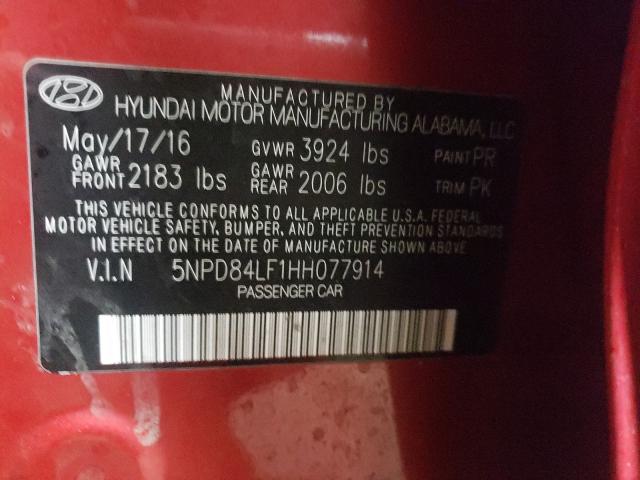 Photo 9 VIN: 5NPD84LF1HH077914 - HYUNDAI ELANTRA 