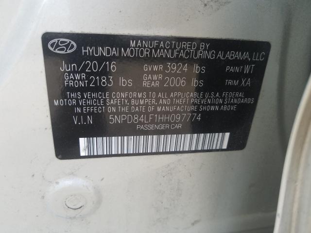 Photo 9 VIN: 5NPD84LF1HH097774 - HYUNDAI ELANTRA 