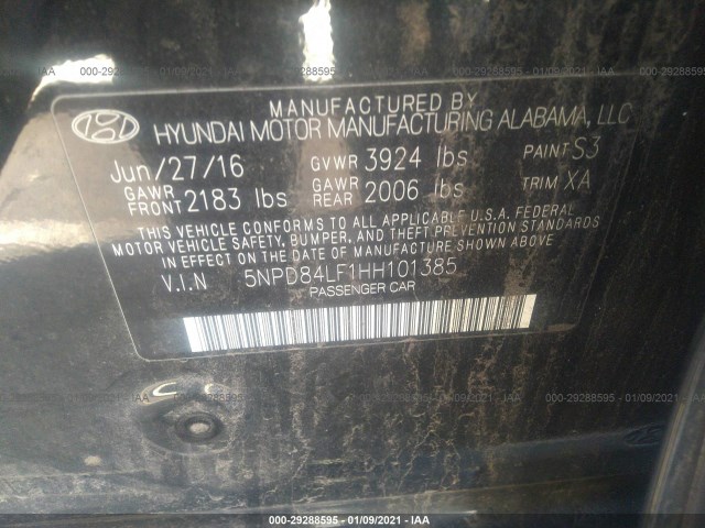 Photo 8 VIN: 5NPD84LF1HH101385 - HYUNDAI ELANTRA 