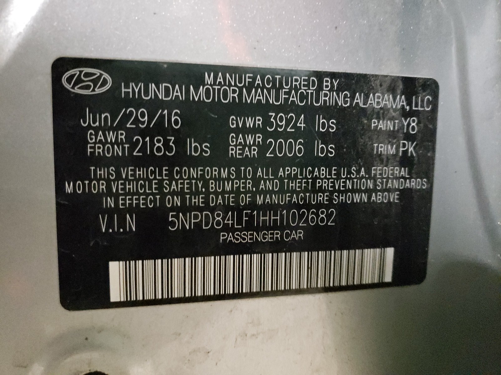 Photo 9 VIN: 5NPD84LF1HH102682 - HYUNDAI ELANTRA SE 