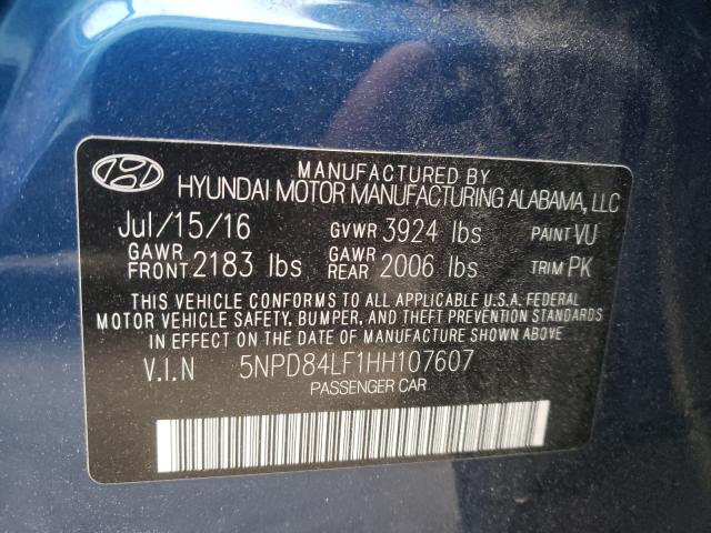 Photo 9 VIN: 5NPD84LF1HH107607 - HYUNDAI ELANTRA 