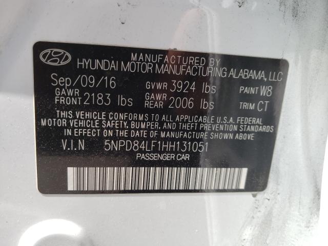 Photo 9 VIN: 5NPD84LF1HH131051 - HYUNDAI ELANTRA SE 