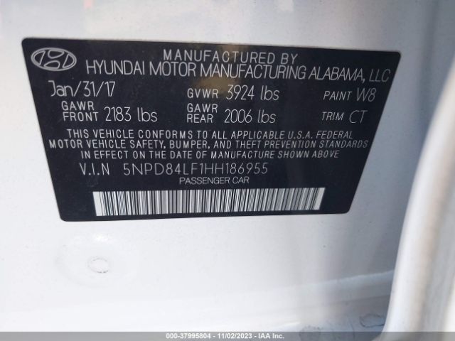 Photo 8 VIN: 5NPD84LF1HH186955 - HYUNDAI ELANTRA 