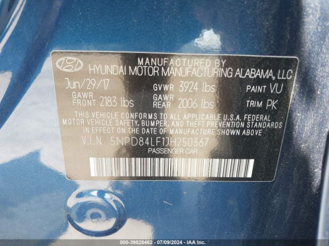 Photo 8 VIN: 5NPD84LF1JH250367 - HYUNDAI ELANTRA 