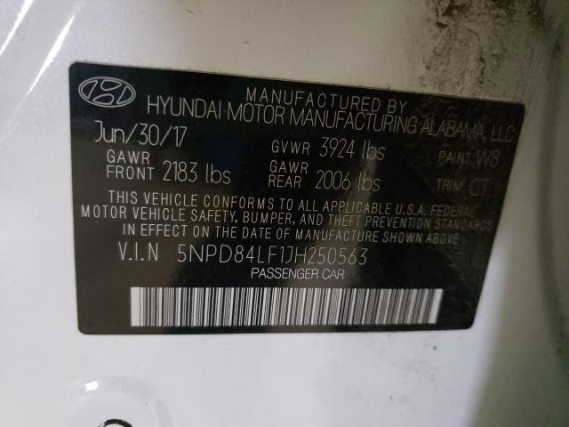 Photo 9 VIN: 5NPD84LF1JH250563 - HYUNDAI ELANTRA SE 