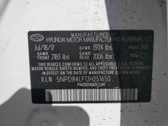 Photo 12 VIN: 5NPD84LF1JH251650 - HYUNDAI ELANTRA 