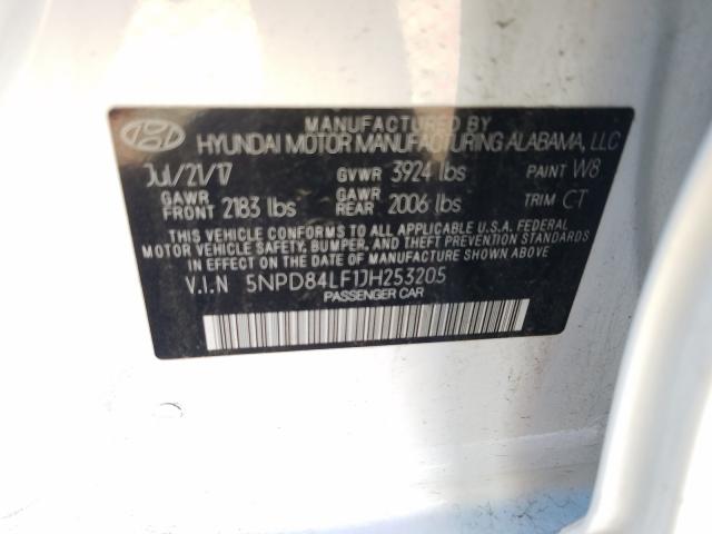 Photo 9 VIN: 5NPD84LF1JH253205 - HYUNDAI ELANTRA SE 