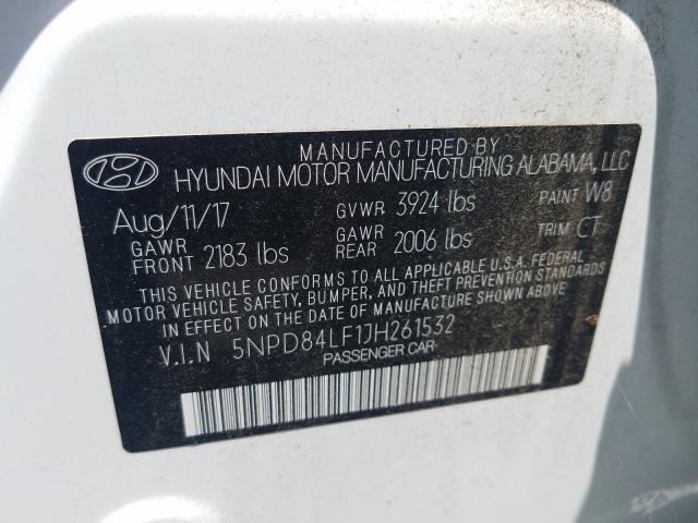 Photo 9 VIN: 5NPD84LF1JH261532 - HYUNDAI ELANTRA SE 