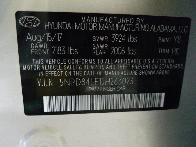 Photo 9 VIN: 5NPD84LF1JH263023 - HYUNDAI ELANTRA SE 