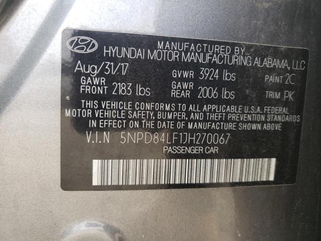 Photo 11 VIN: 5NPD84LF1JH270067 - HYUNDAI ELANTRA 