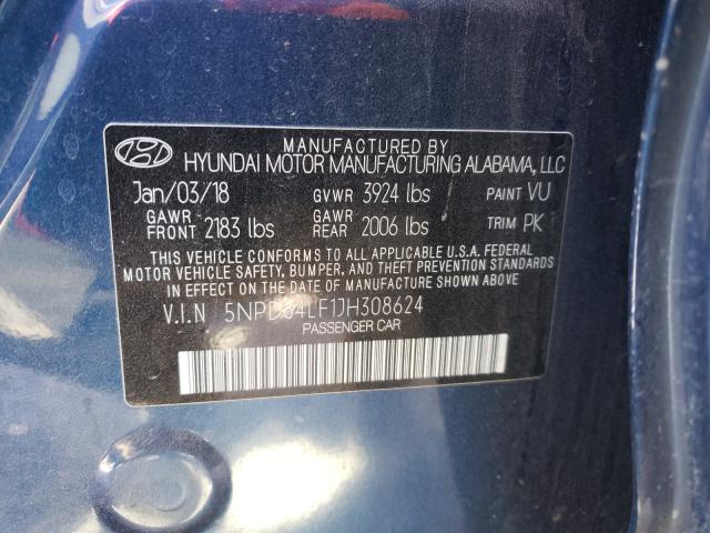 Photo 9 VIN: 5NPD84LF1JH308624 - HYUNDAI ELANTRA SE 