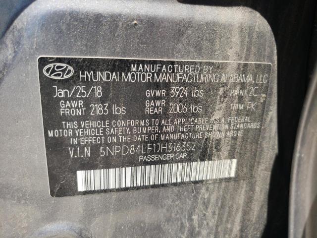 Photo 9 VIN: 5NPD84LF1JH316352 - HYUNDAI ELANTRA SE 