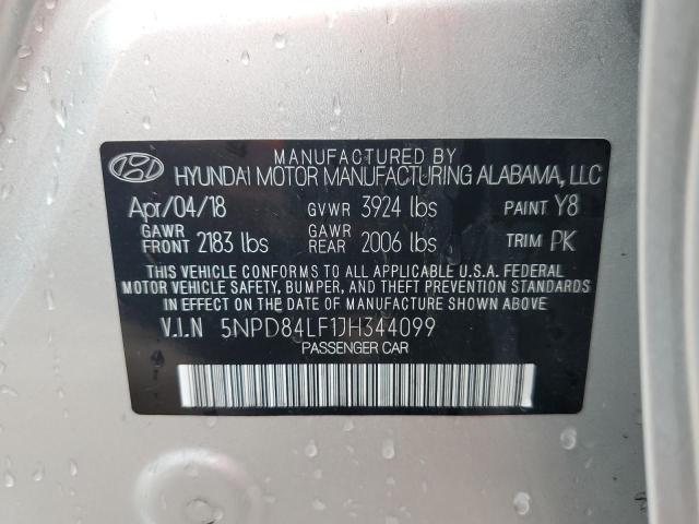 Photo 12 VIN: 5NPD84LF1JH344099 - HYUNDAI ELANTRA SE 