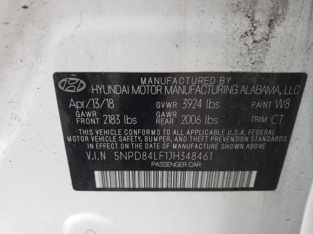 Photo 9 VIN: 5NPD84LF1JH348461 - HYUNDAI ELANTRA SE 