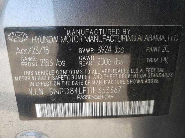 Photo 9 VIN: 5NPD84LF1JH353367 - HYUNDAI ELANTRA SE 