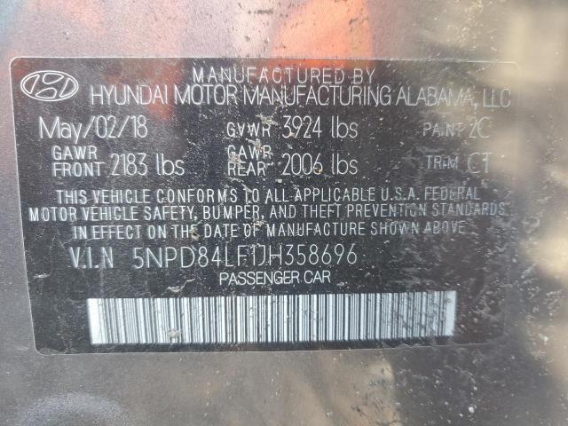 Photo 11 VIN: 5NPD84LF1JH358696 - HYUNDAI ELANTRA 