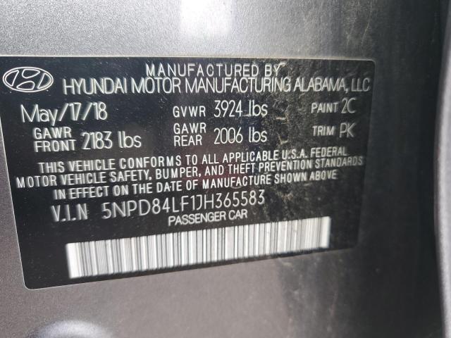 Photo 11 VIN: 5NPD84LF1JH365583 - HYUNDAI ELANTRA 