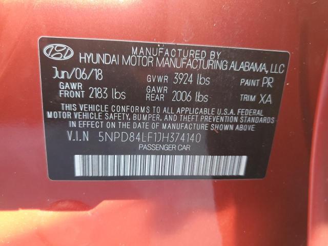 Photo 9 VIN: 5NPD84LF1JH374140 - HYUNDAI ELANTRA SE 