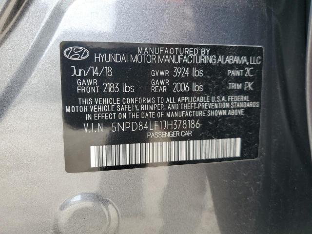 Photo 11 VIN: 5NPD84LF1JH378186 - HYUNDAI ELANTRA 