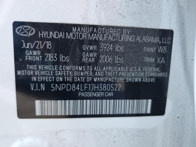 Photo 12 VIN: 5NPD84LF1JH380522 - HYUNDAI ELANTRA SE 