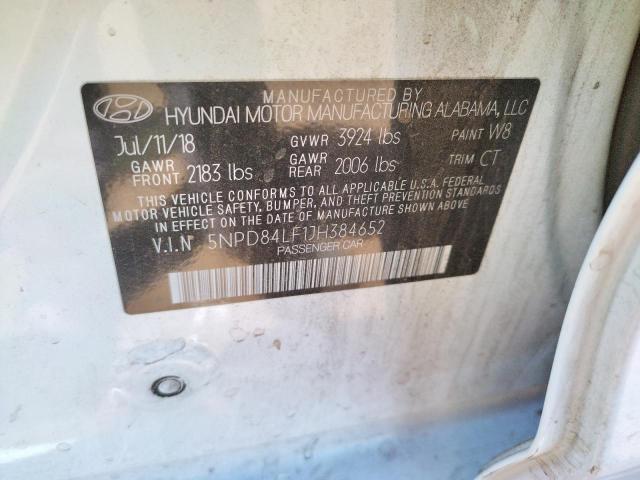 Photo 9 VIN: 5NPD84LF1JH384652 - HYUNDAI ELANTRA SE 