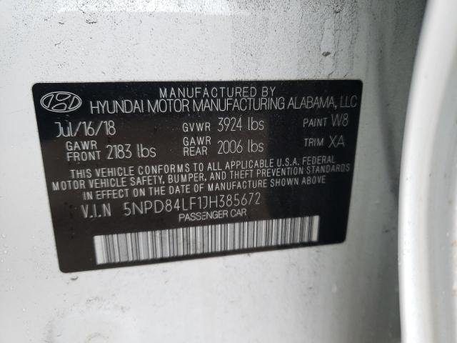 Photo 11 VIN: 5NPD84LF1JH385672 - HYUNDAI ELANTRA SE 