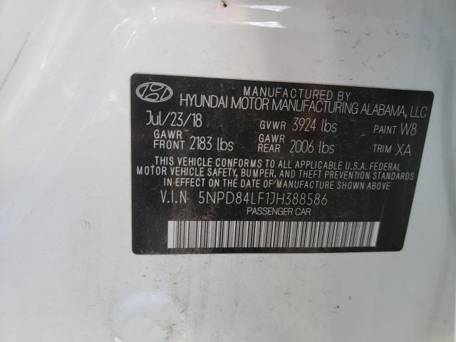 Photo 9 VIN: 5NPD84LF1JH388586 - HYUNDAI ELANTRA SE 