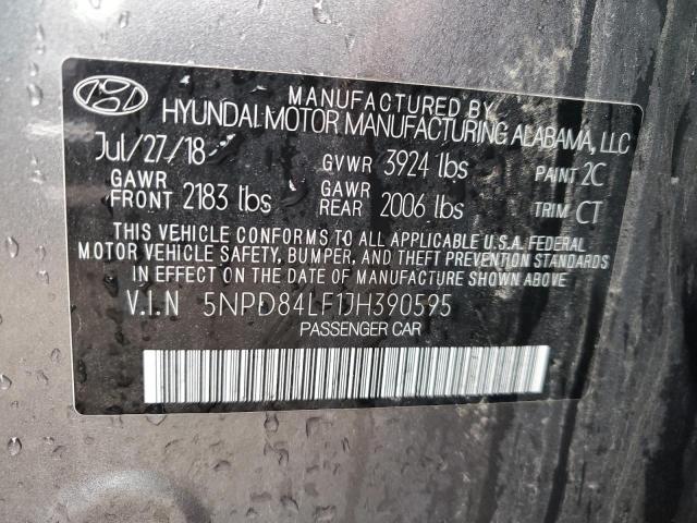 Photo 11 VIN: 5NPD84LF1JH390595 - HYUNDAI ELANTRA 