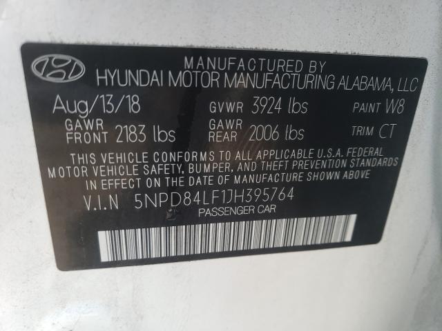 Photo 9 VIN: 5NPD84LF1JH395764 - HYUNDAI ELANTRA 