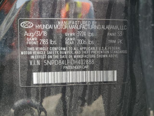 Photo 9 VIN: 5NPD84LF1JH402888 - HYUNDAI ELANTRA SE 