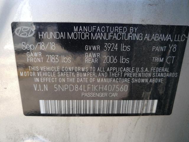 Photo 9 VIN: 5NPD84LF1KH407560 - HYUNDAI ELANTRA SE 