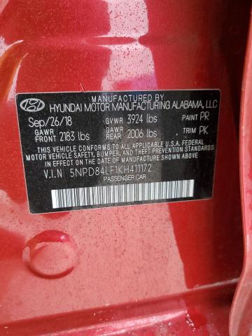 Photo 11 VIN: 5NPD84LF1KH411172 - HYUNDAI ELANTRA 