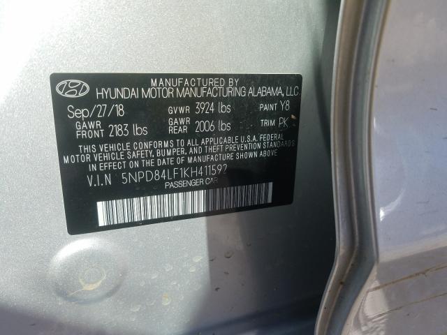 Photo 9 VIN: 5NPD84LF1KH411592 - HYUNDAI ELANTRA SE 