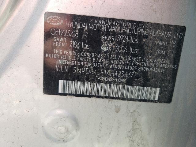 Photo 9 VIN: 5NPD84LF1KH423337 - HYUNDAI ELANTRA SE 