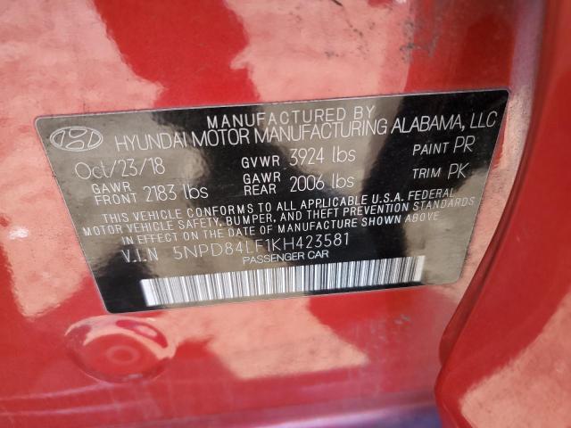 Photo 11 VIN: 5NPD84LF1KH423581 - HYUNDAI ELANTRA 