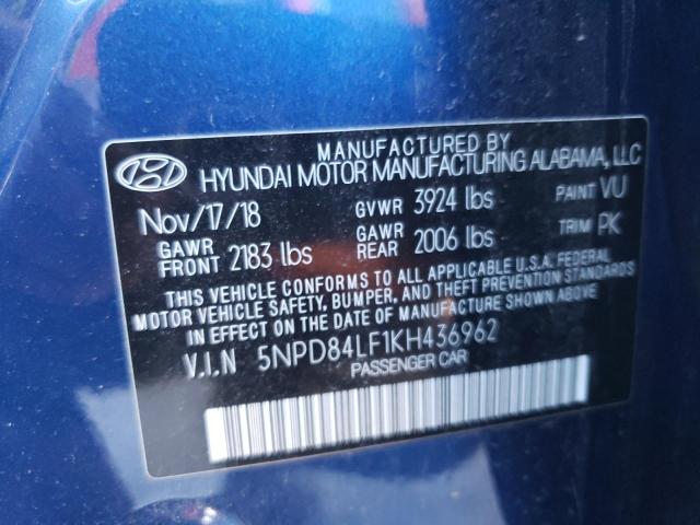 Photo 9 VIN: 5NPD84LF1KH436962 - HYUNDAI ELANTRA SE 